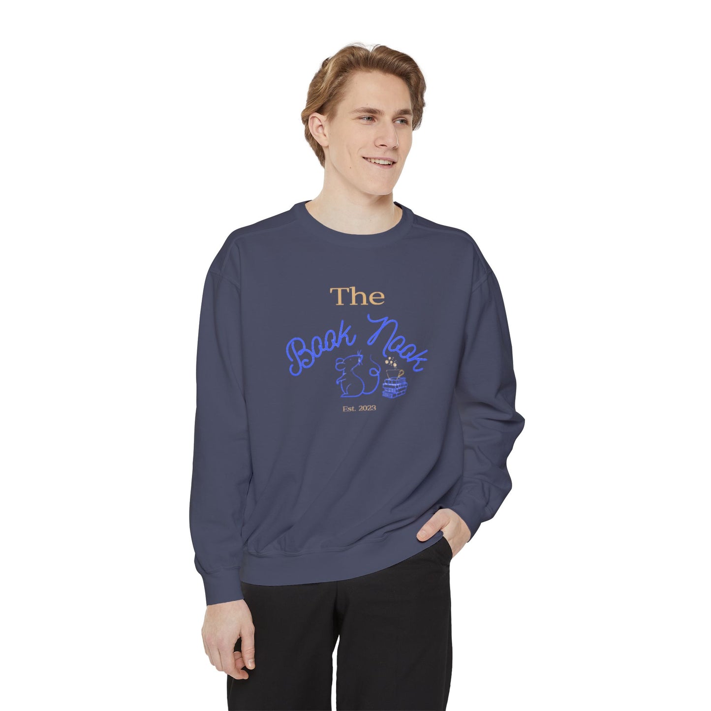 The Book Nook - Unisex Garment-Dyed Sweatshirt