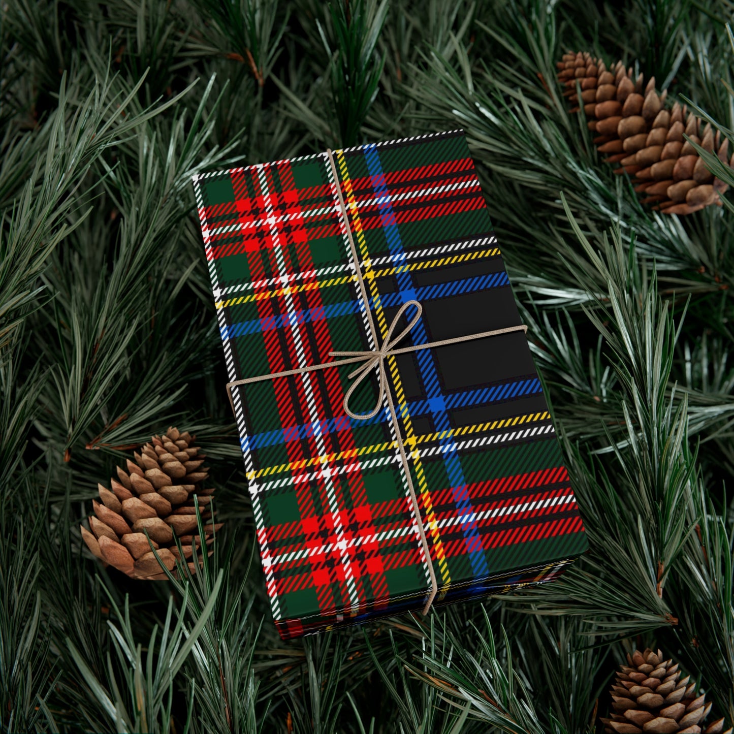Red, Blue, Green Plaid Gift Wrap Papers