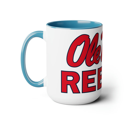 Ole Miss Rebels Two-Tone Coffee Mugs, 15oz