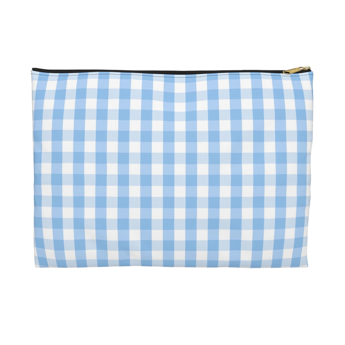 Blue Checked Accessory Pouch