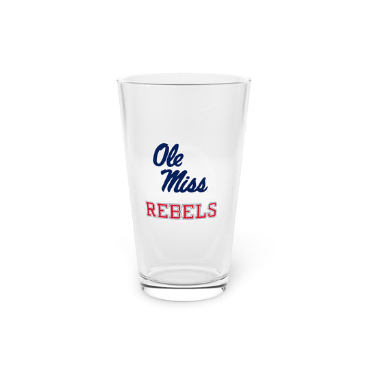 Ole Miss Rebels Pint Glass, 16oz