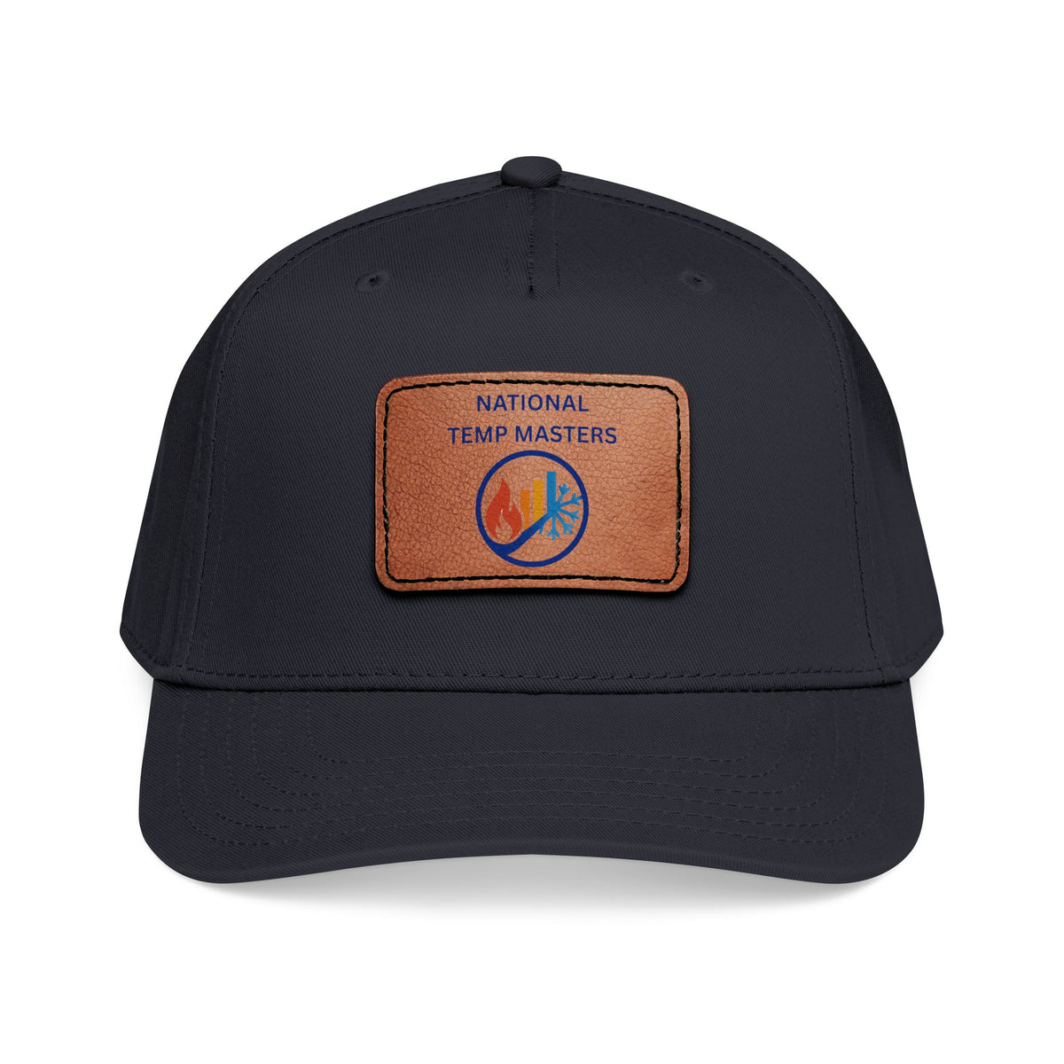 NTM Leather Patch Baseball Cap — "National Temp Masters" Retro Logo