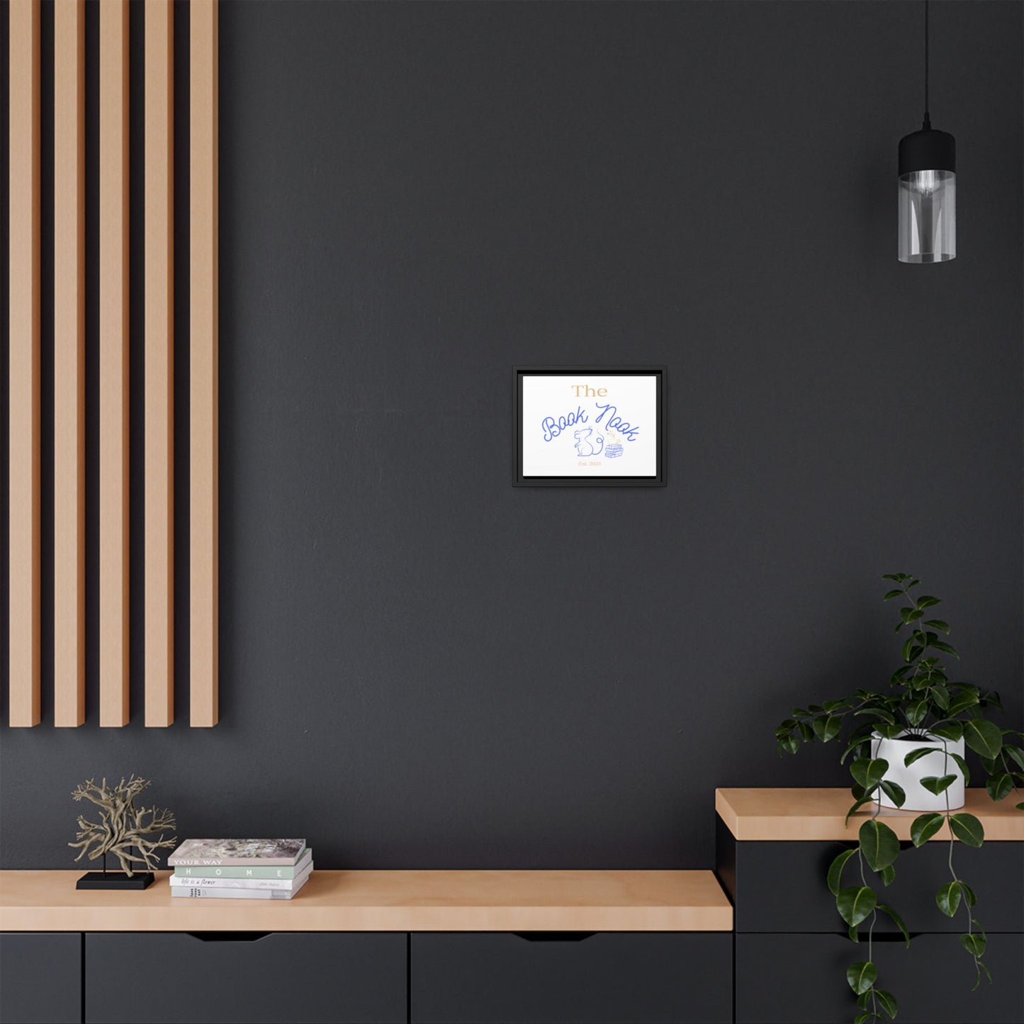 The Book Nook - Matte Canvas, Framed (Multi-color)