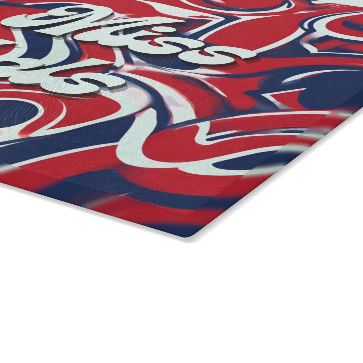 Ole Miss Abstract Glass Cutting Board