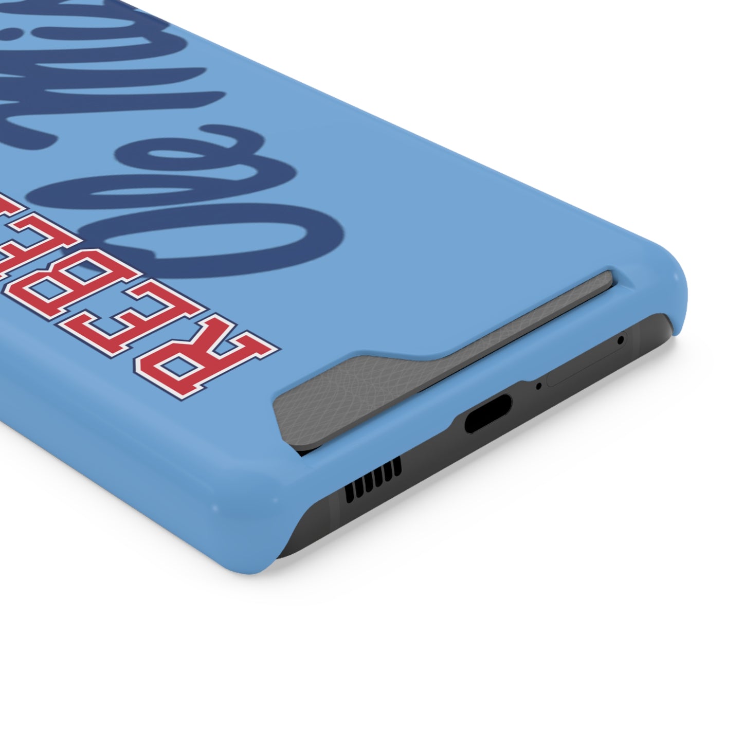 Ole Miss Rebels Samsung Phone Case With Card Holder (BLUE )