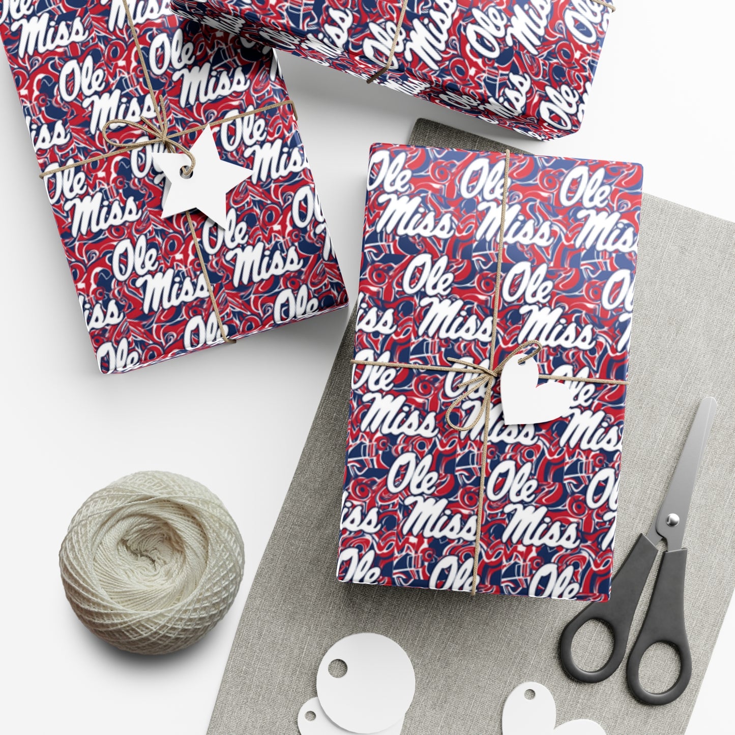 Ole Miss Abstract Gift Wrap Papers