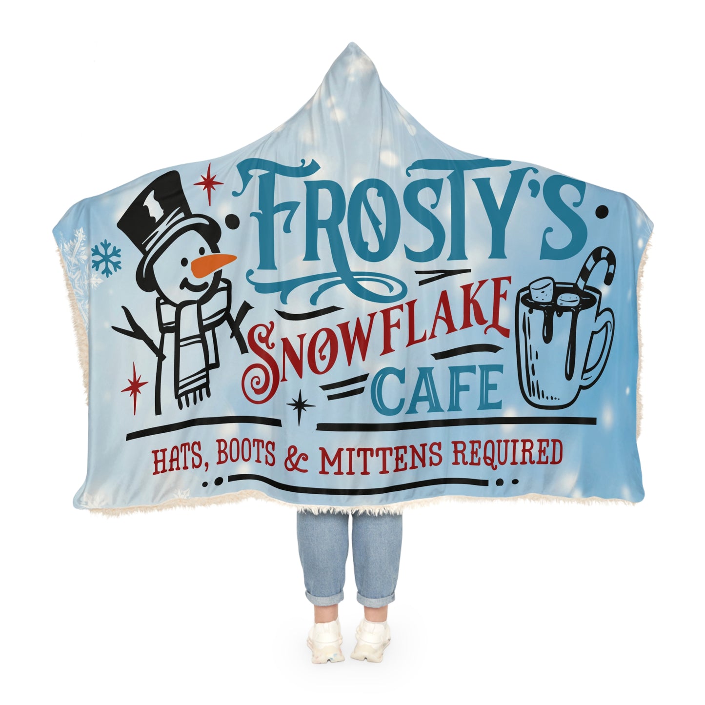 Frosty's Snowflake Cafe Snuggle Blanket