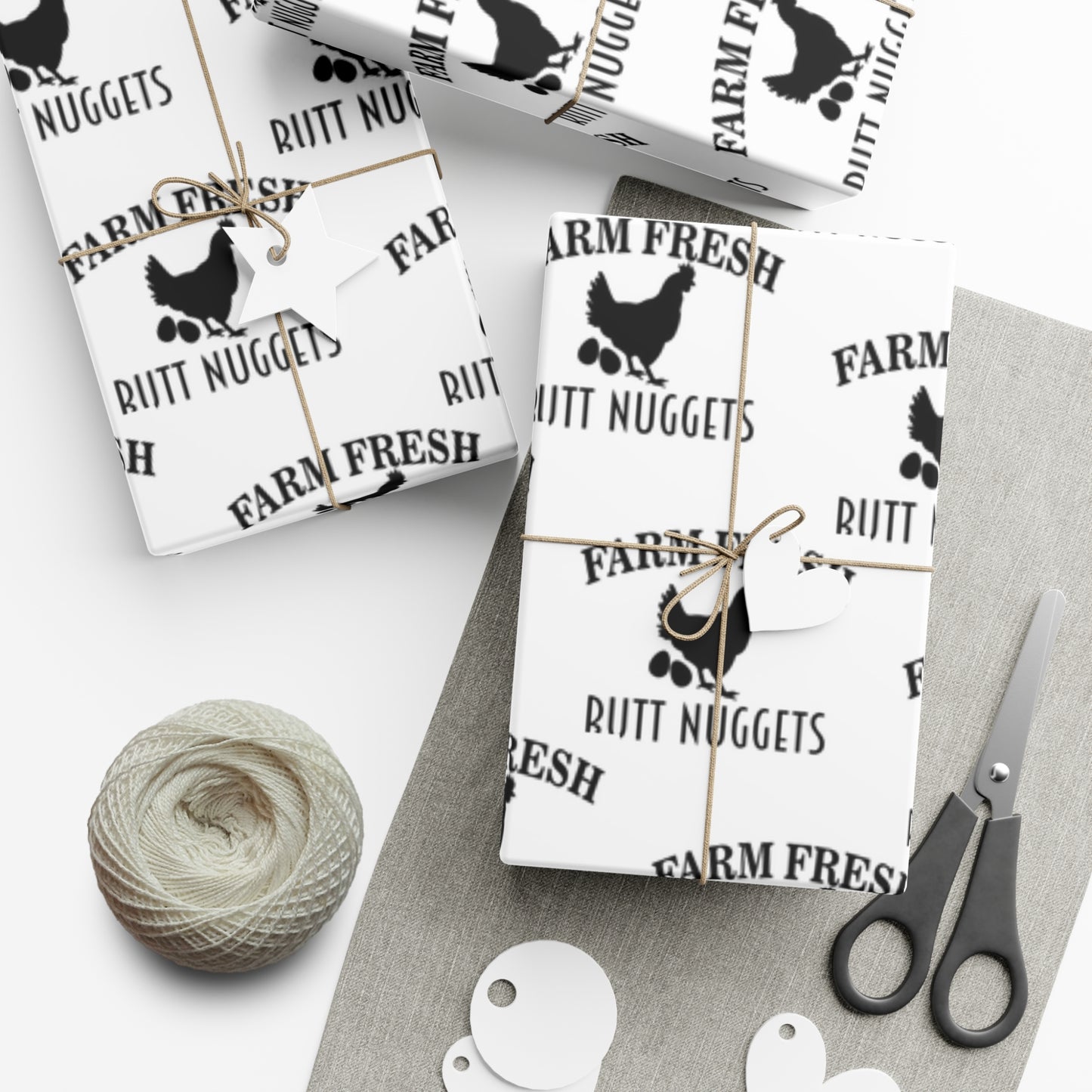 Farm Fresh Butt Nuggets Gift Wrap Papers