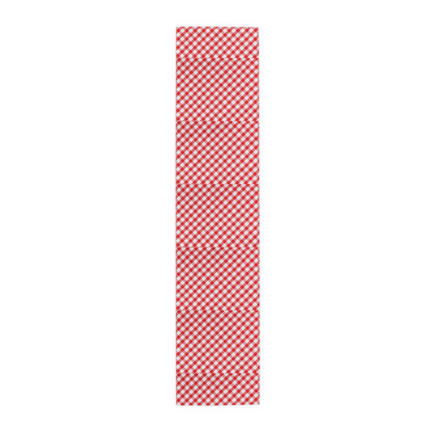 Red Check Table Runner (Cotton, Poly)