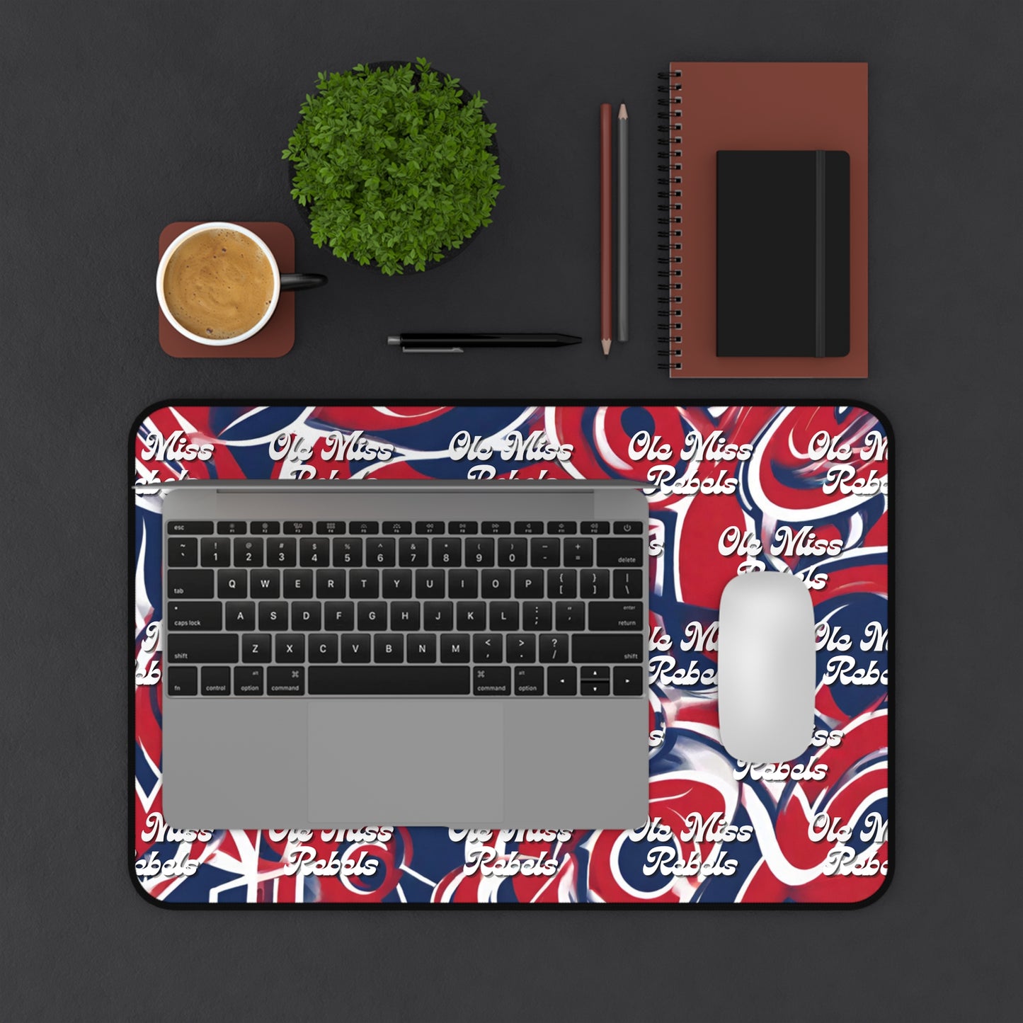 Ole Miss Rebels Abstract Desk Mat