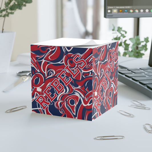 Ole Miss Rebels Abstract Note Cube