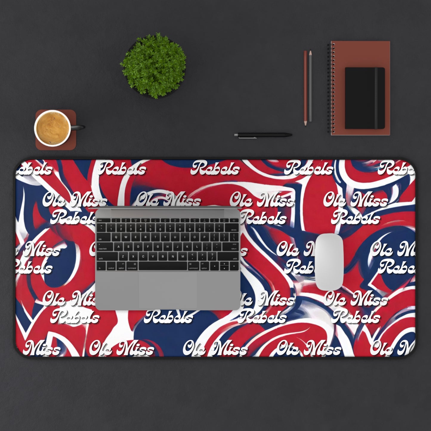 Ole Miss Rebels Abstract Desk Mat