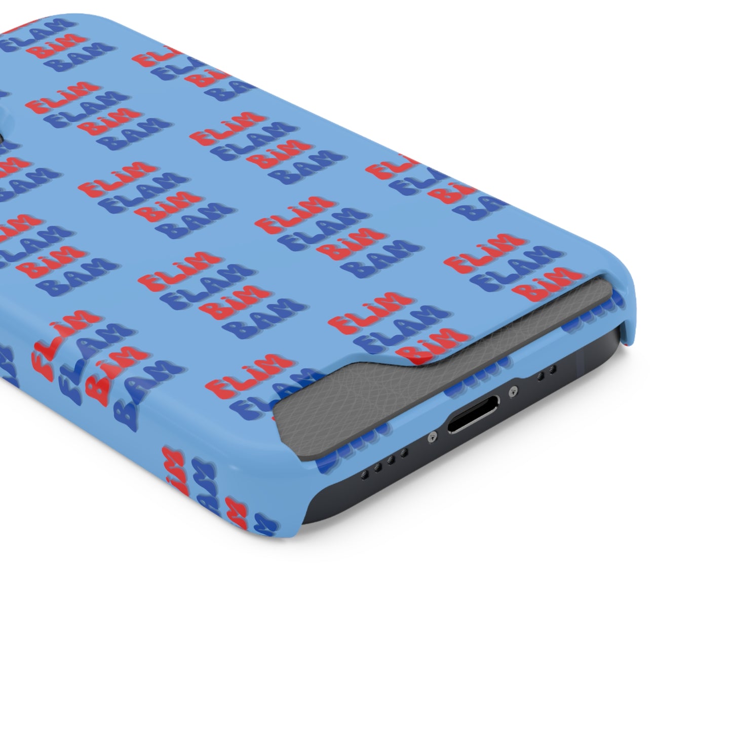 iPhone and Samsung Flim Flam Bim Bam (BLUE) Phone Case With Card Holder
