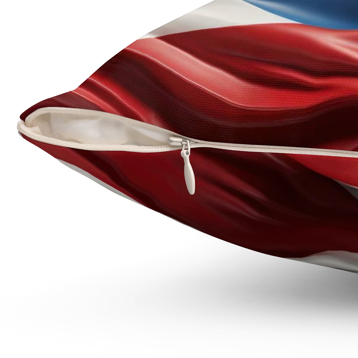Red White & Blue Spun Polyester Square Pillow