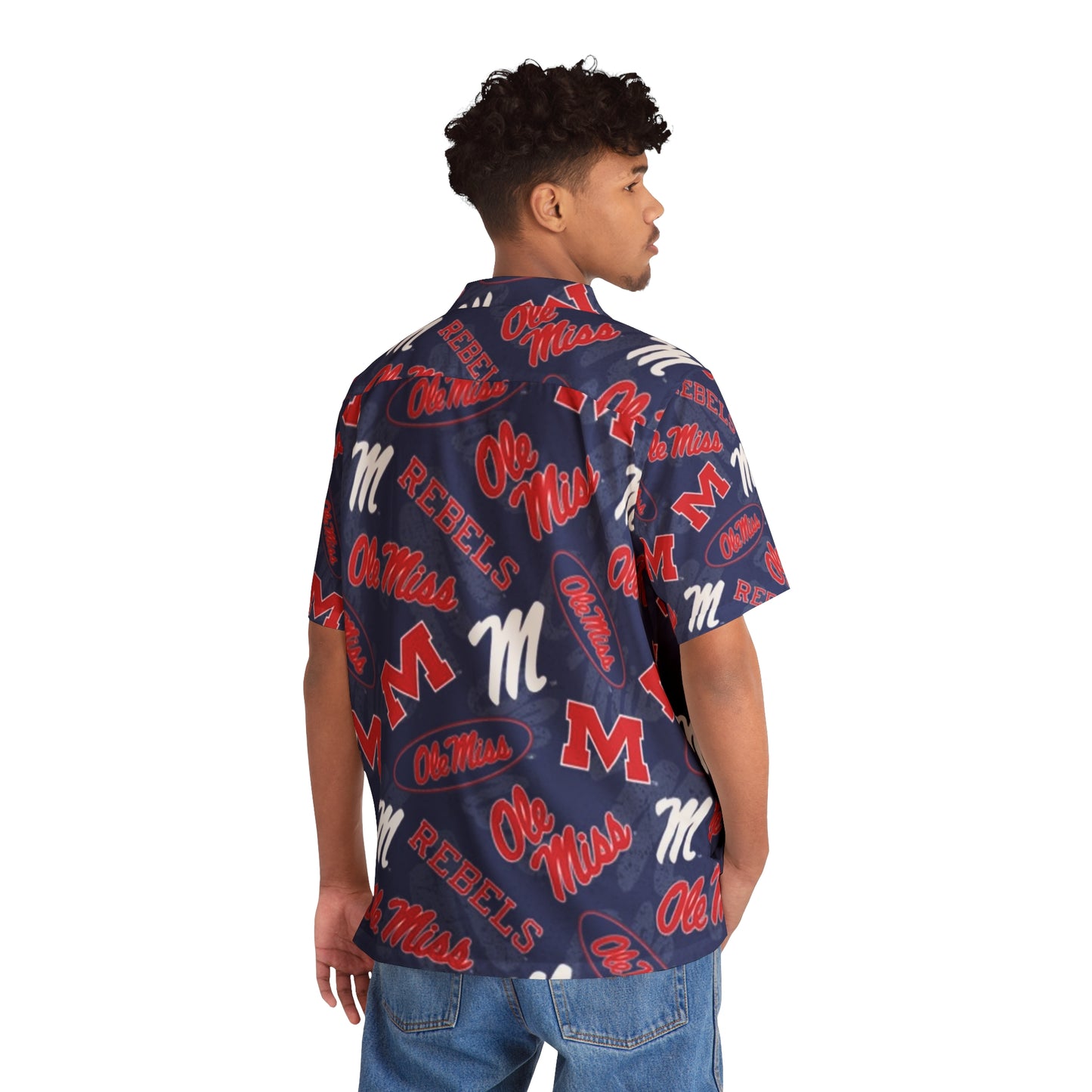 Ole Miss Men's Hawaiian Shirt (AOP)