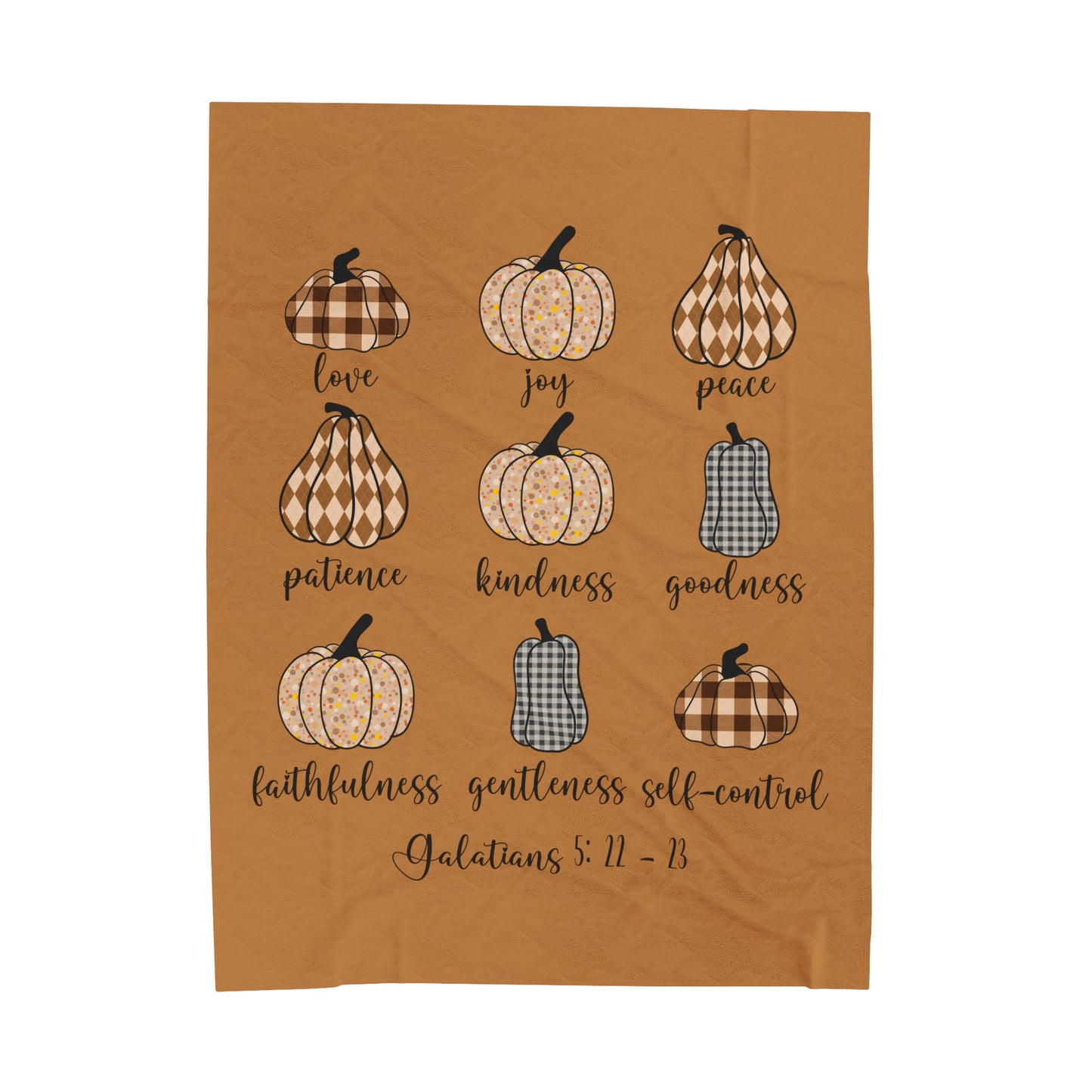 Pumpkins Velveteen Plush Blanket