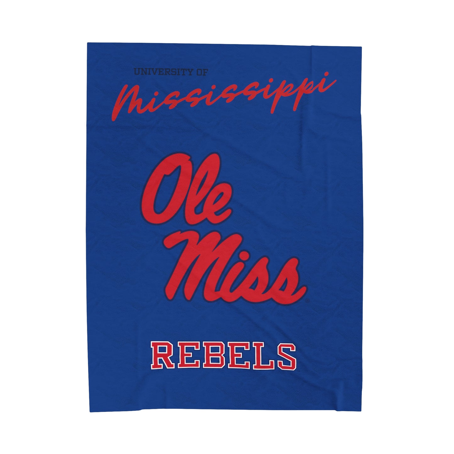 Ole Miss Velveteen Plush Blanket