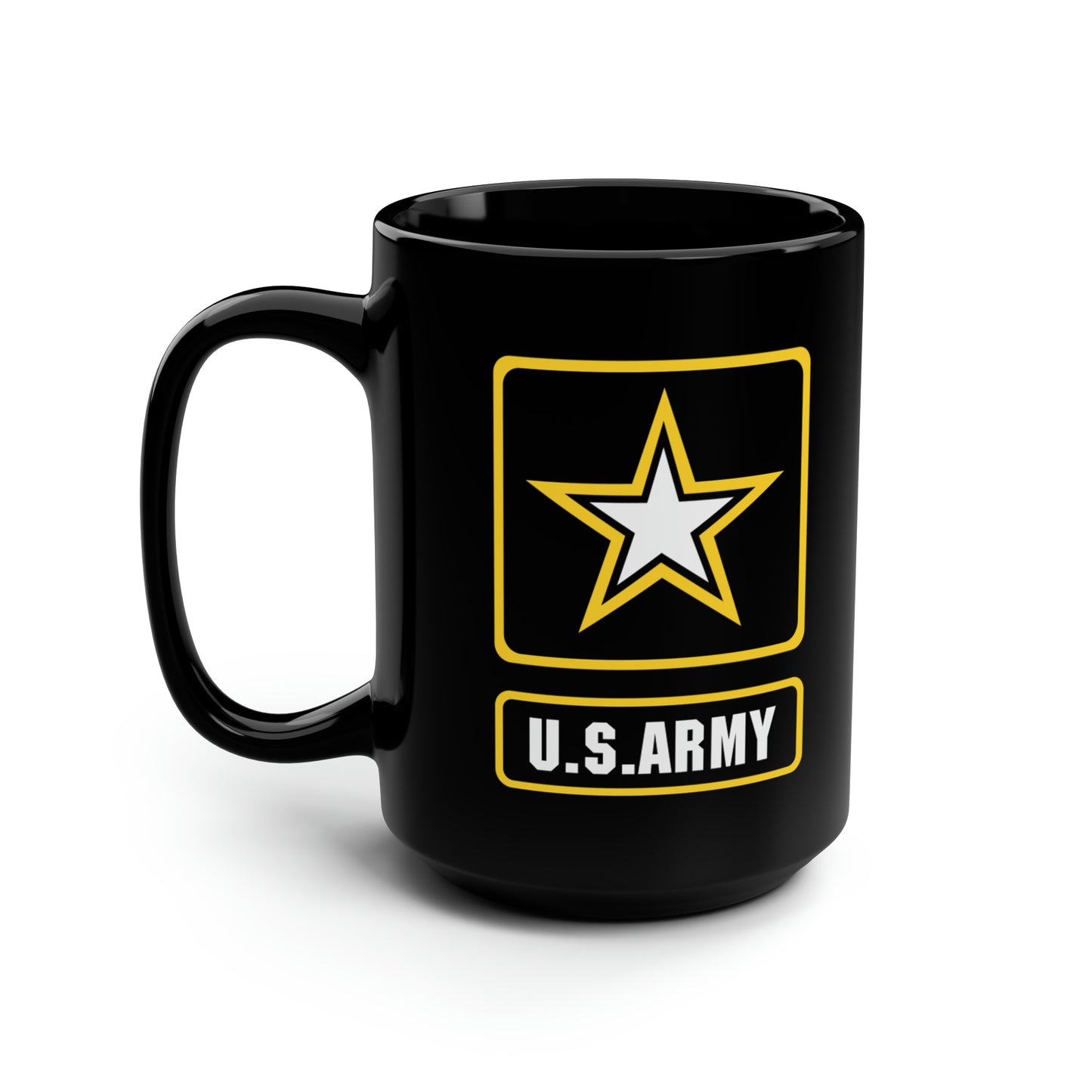 Army Veteran Black Mug, 15oz