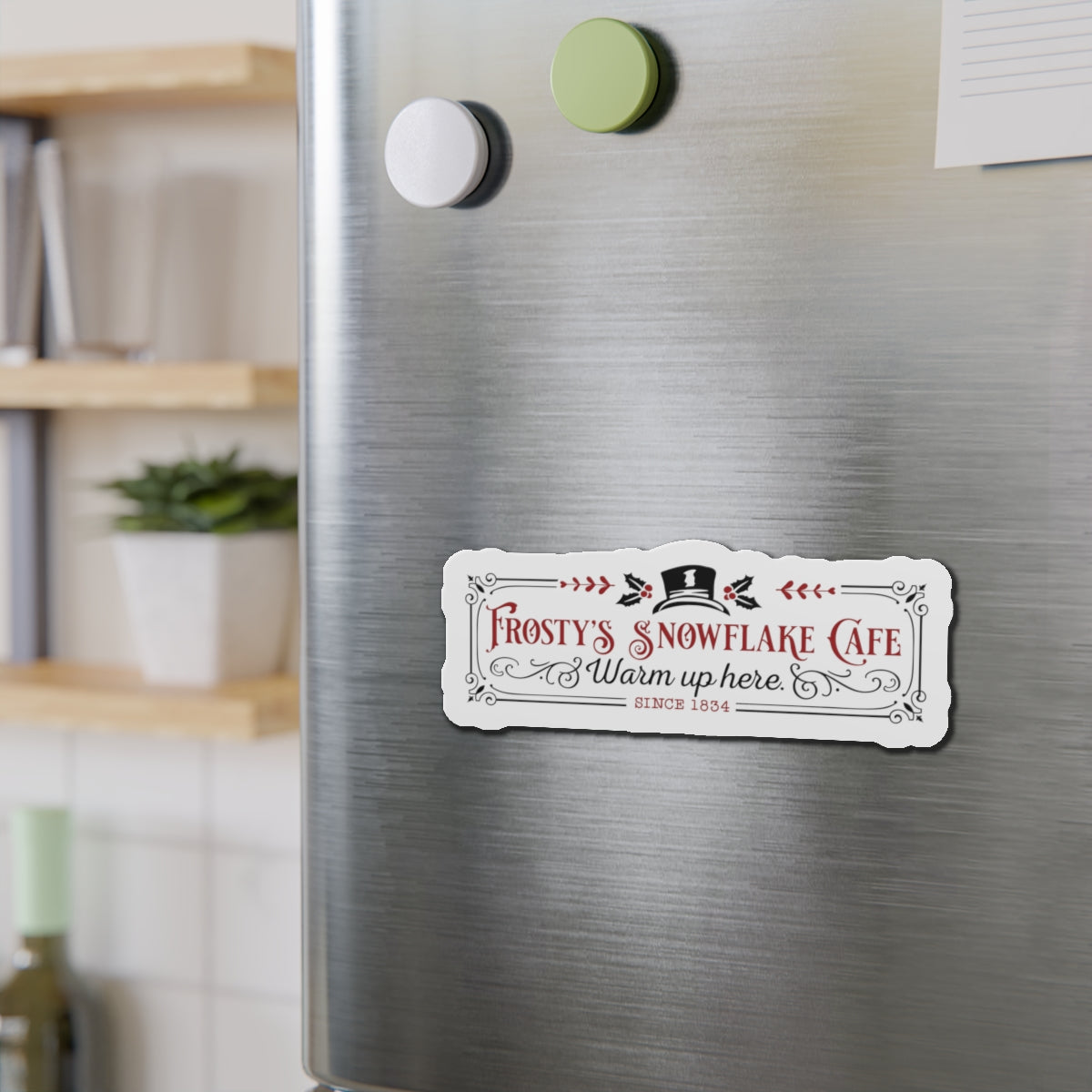 Frosty's Snowflake Cafe Die-Cut Magnets