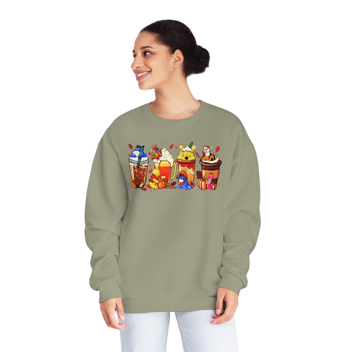 Pooh Bear Latte Unisex NuBlend® Crewneck Sweatshirt