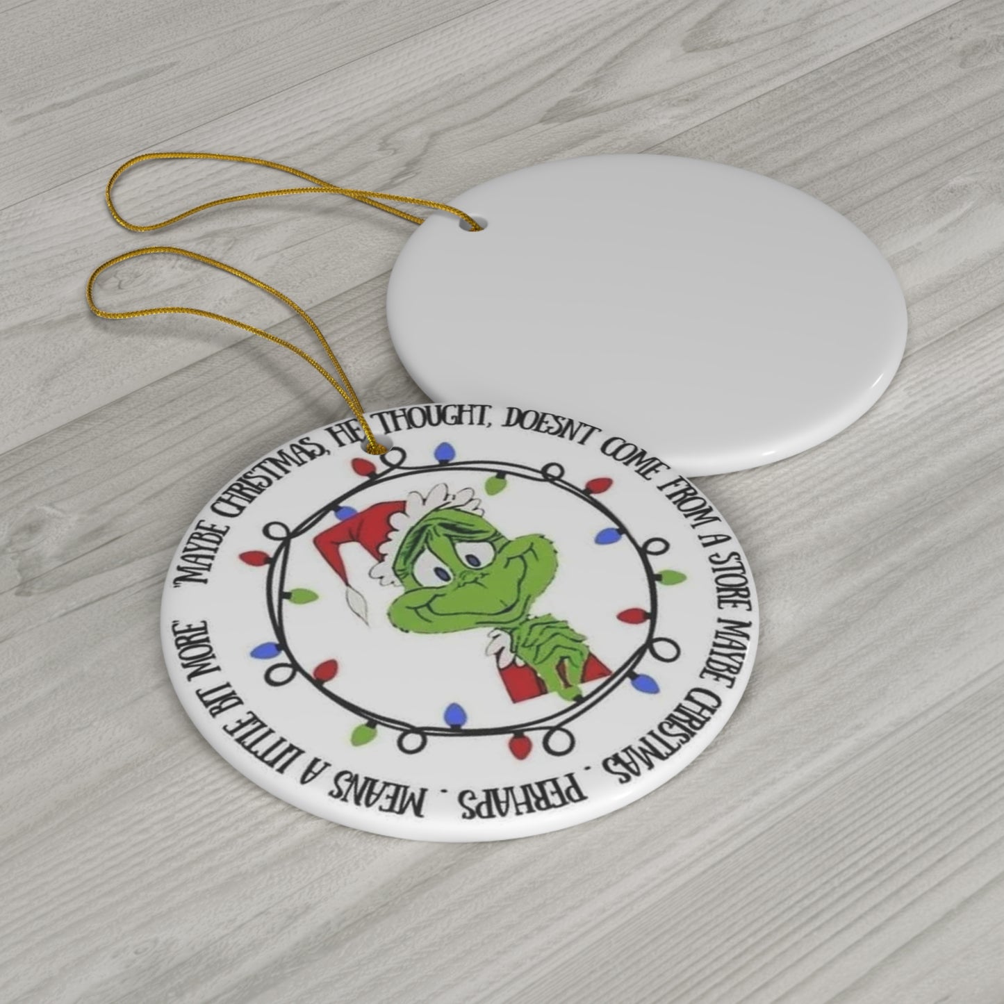 Grinch Ceramic Ornament, 4 Shapes