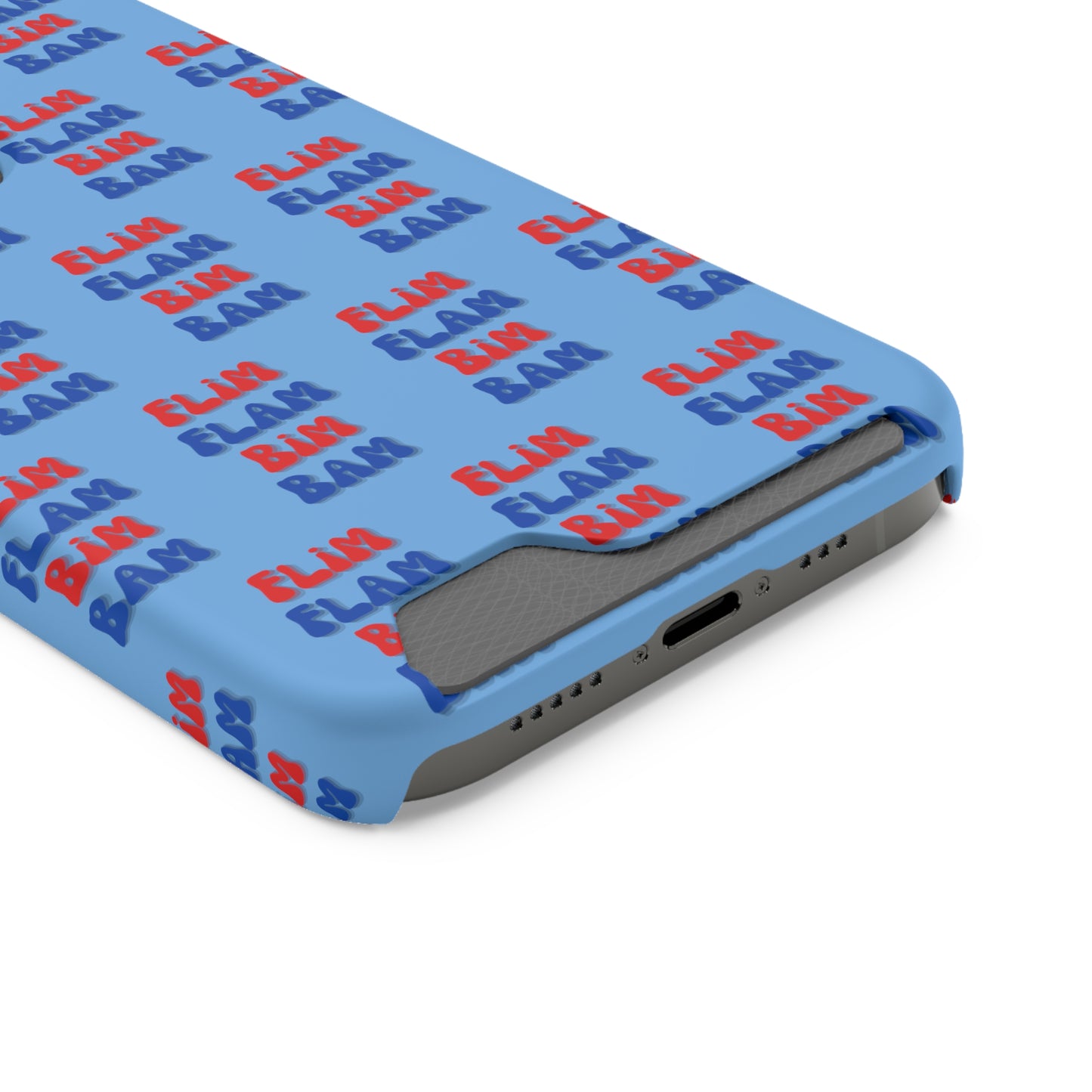 iPhone and Samsung Flim Flam Bim Bam (BLUE) Phone Case With Card Holder
