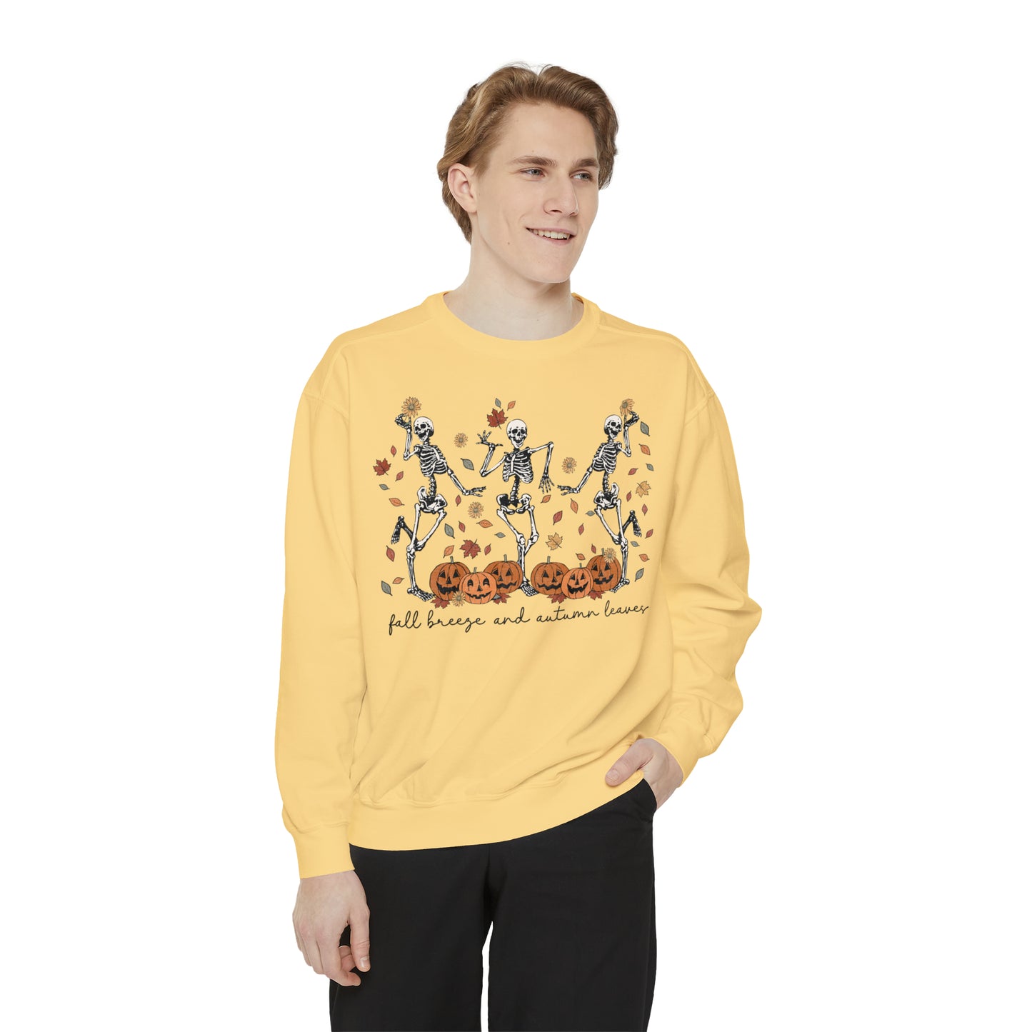 Dancing Skeleton Unisex Garment-Dyed Sweatshirt