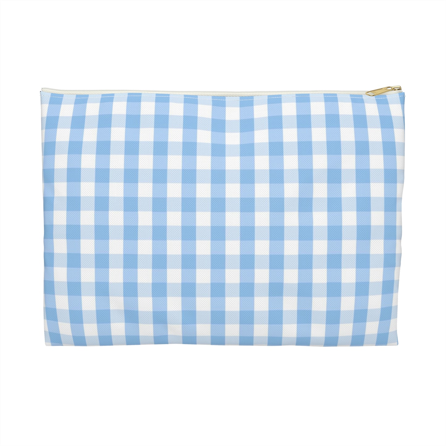 Blue Checked Accessory Pouch