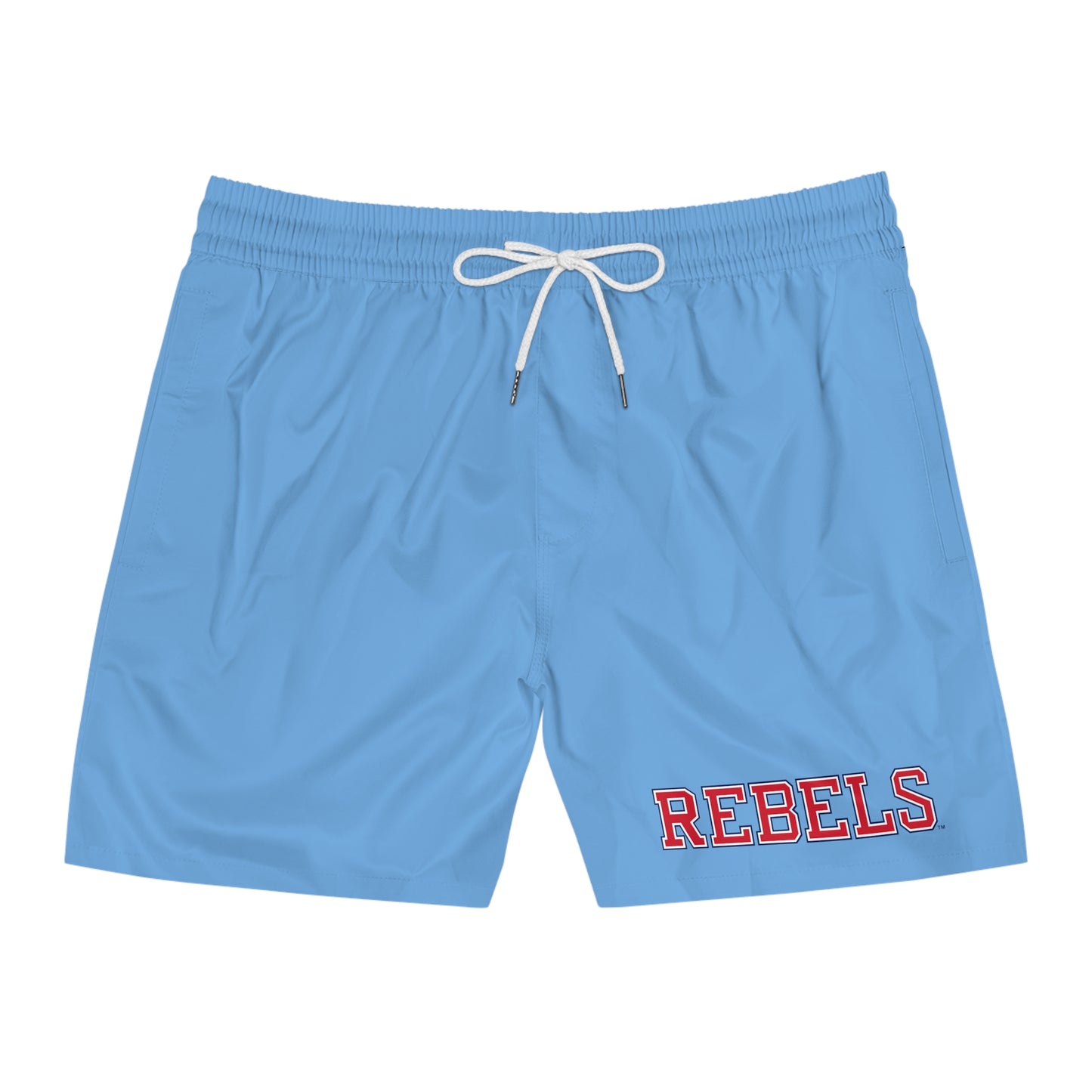 REBELS Men's Mid-Length Swim Shorts (AOP) Blue