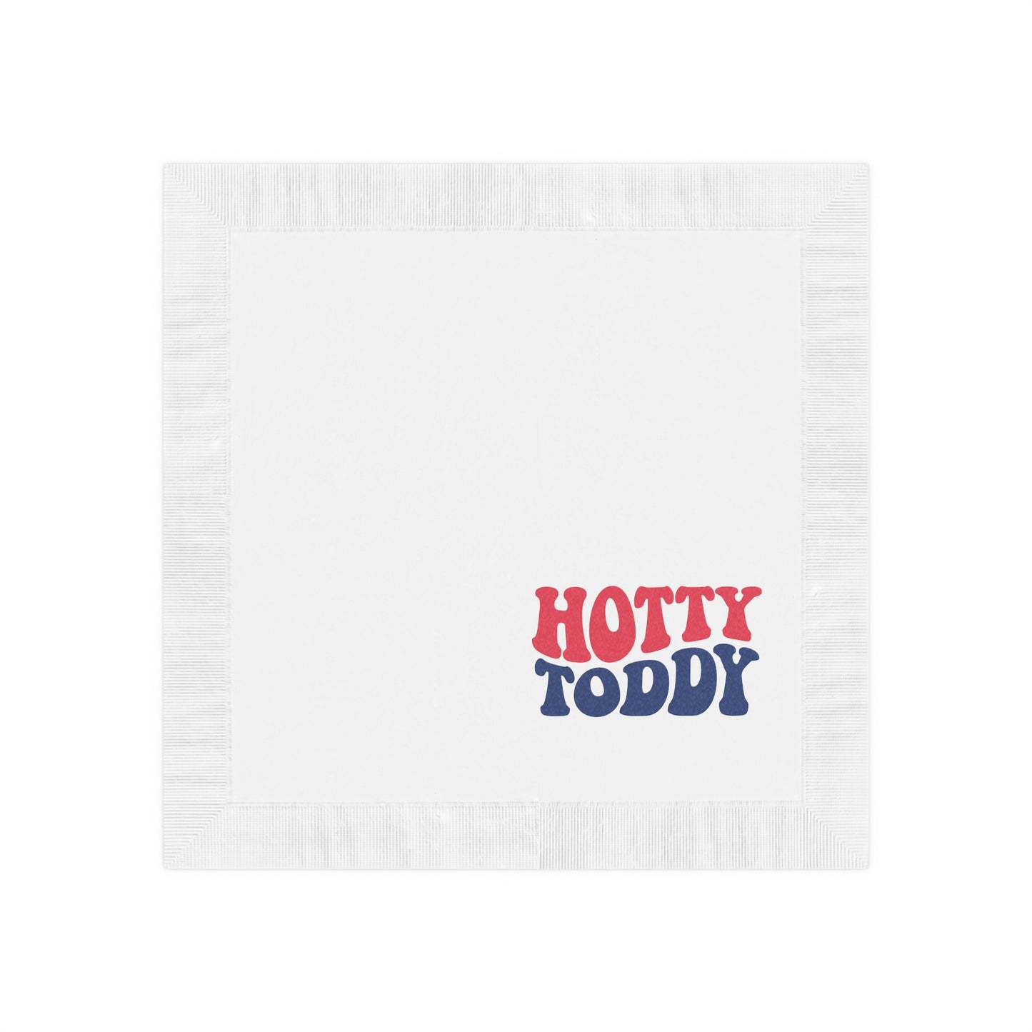 Hotty Toddy White Coined Napkins