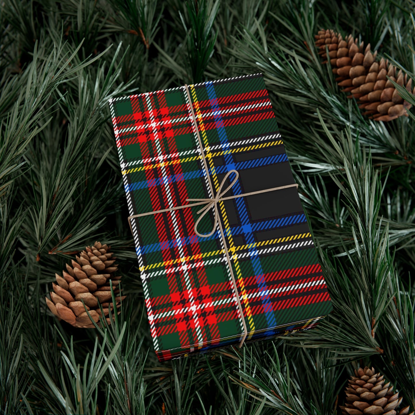 Red, Blue, Green Plaid Gift Wrap Papers