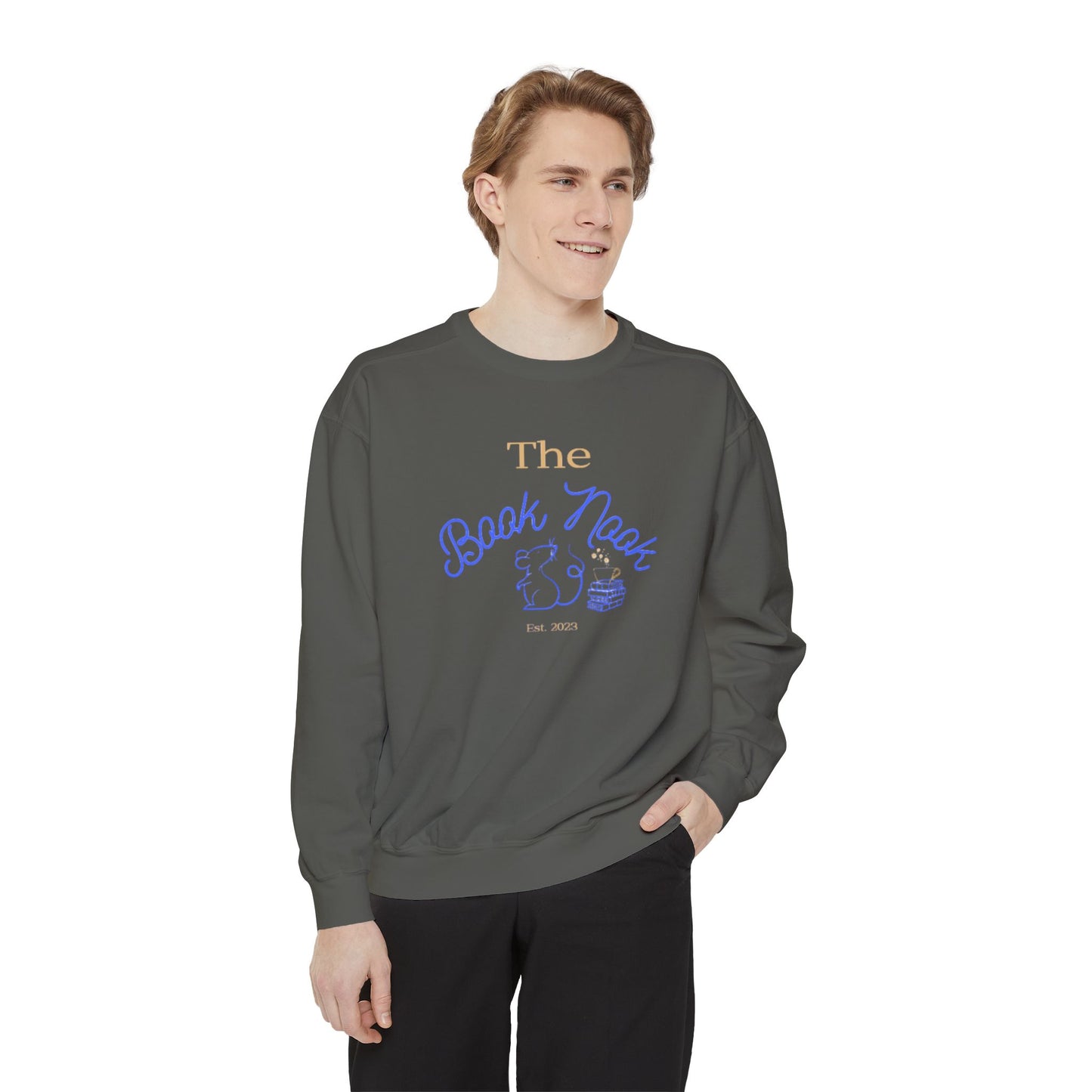 The Book Nook - Unisex Garment-Dyed Sweatshirt