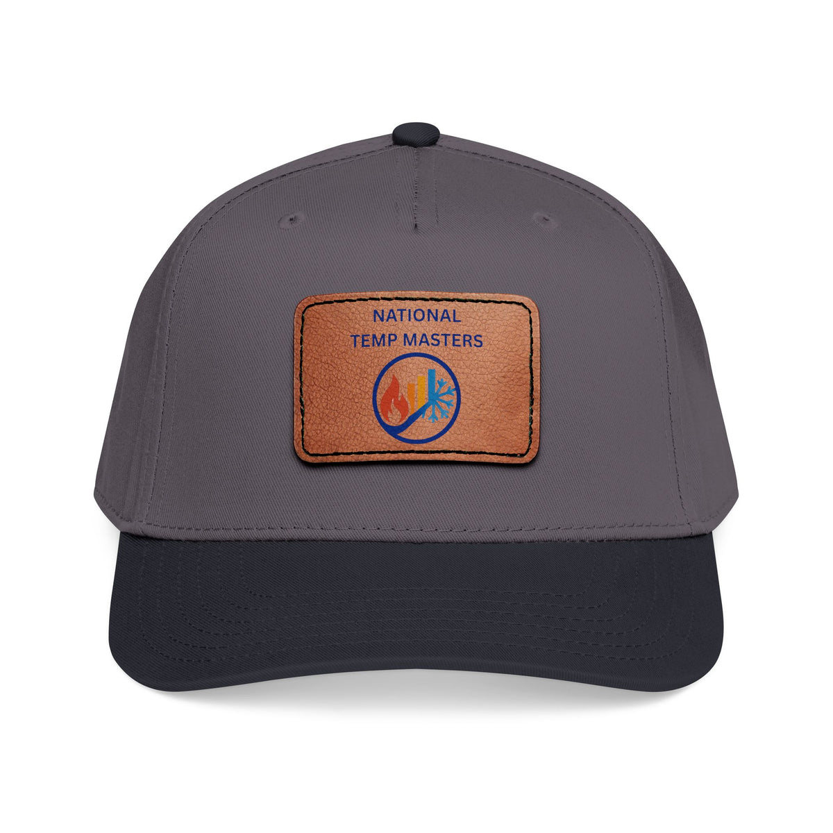 NTM Leather Patch Baseball Cap — "National Temp Masters" Retro Logo
