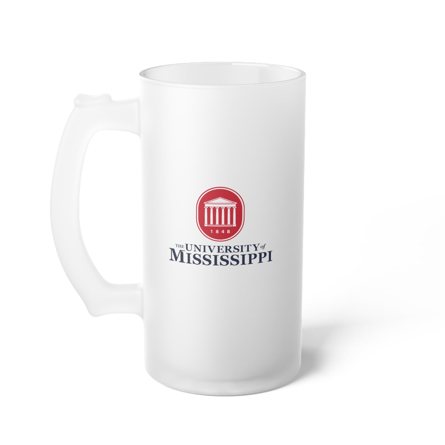 Ole Miss Frosted Glass Beer Mug