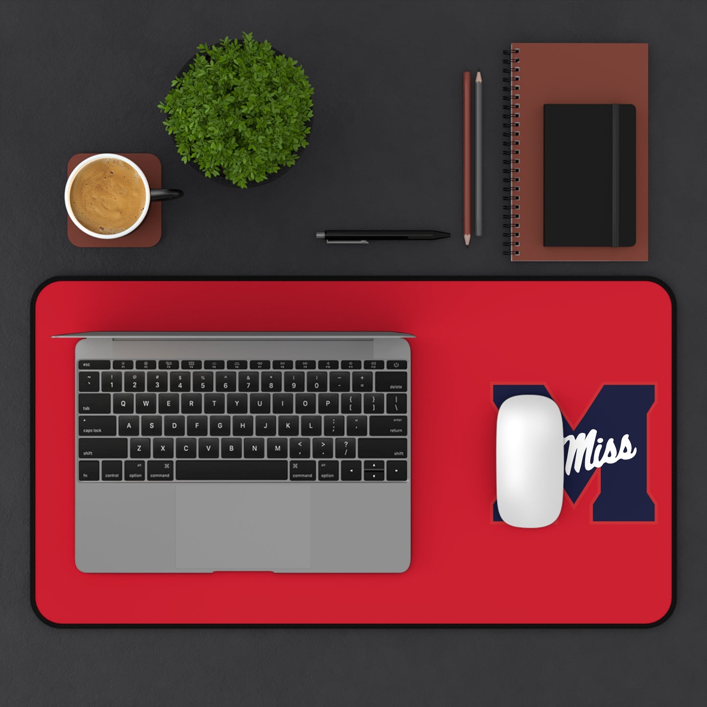 Red M Ole. Miss Desk Mat