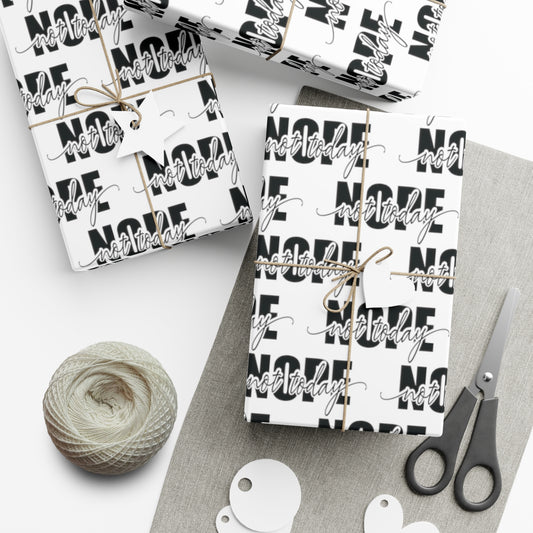 Nope Not Today Gift Wrap Papers