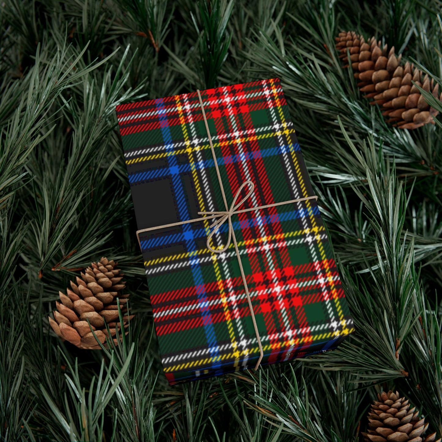 Red, Blue, Green Plaid Gift Wrap Papers