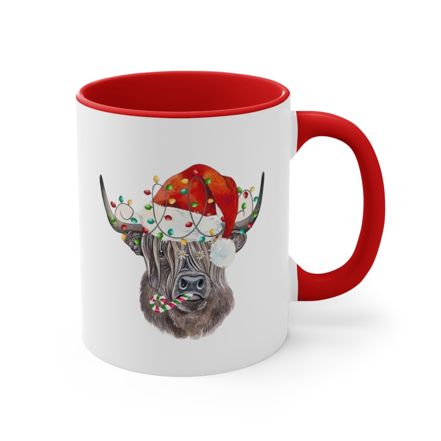 Holiday Cow Accent Coffee Mug, 11oz