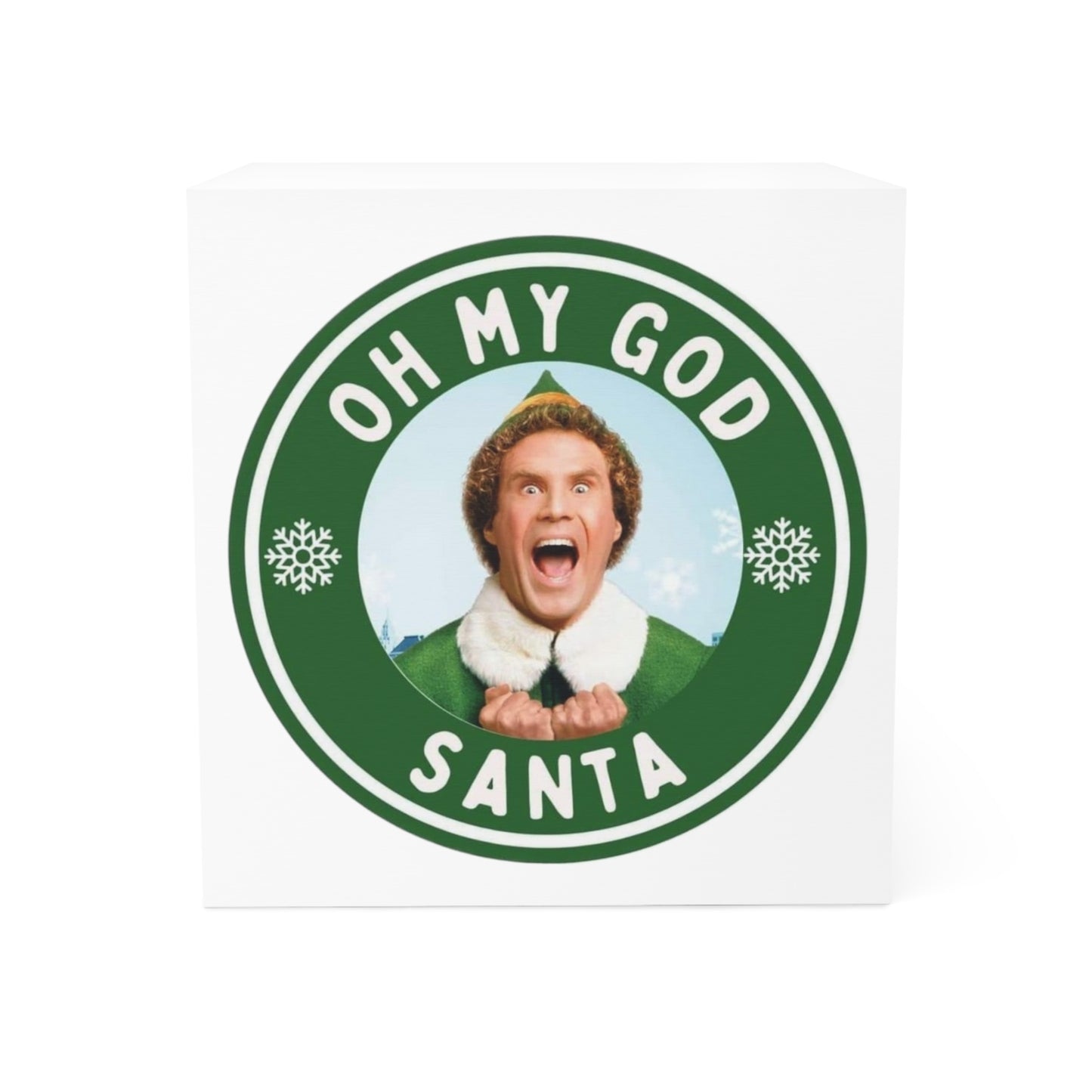 Elf "Oh my God Santa" Note Cube