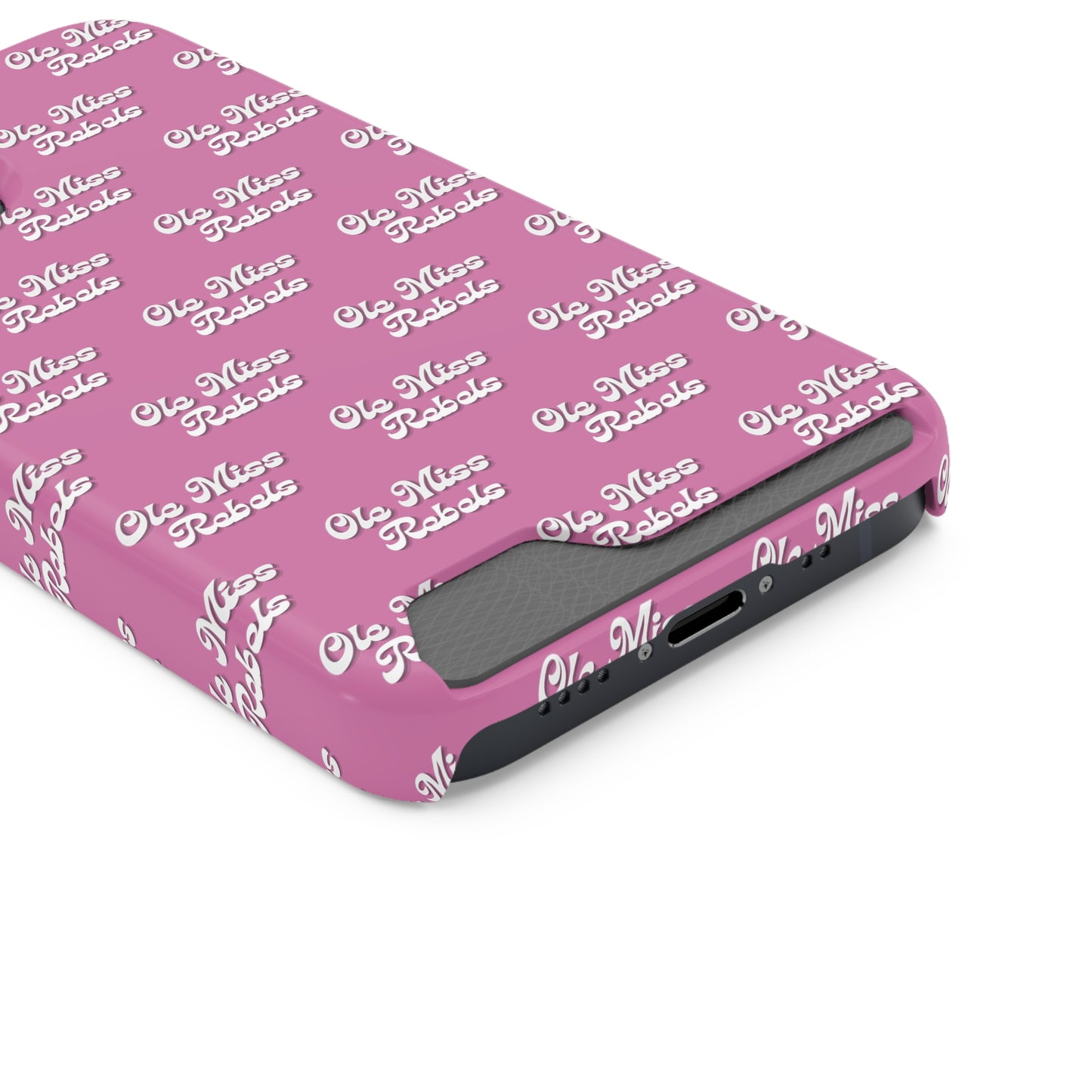 iPhone and Samsung Ole Miss Rebels (PINK) Phone Case With Card Holder