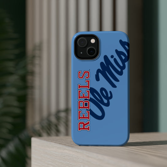 Ole Miss Rebels Iphone 14 MagSafe Tough Case (Blue)