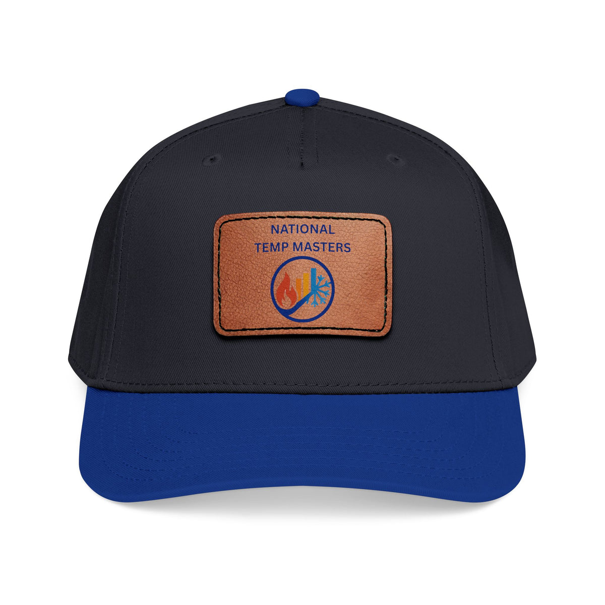NTM Leather Patch Baseball Cap — "National Temp Masters" Retro Logo