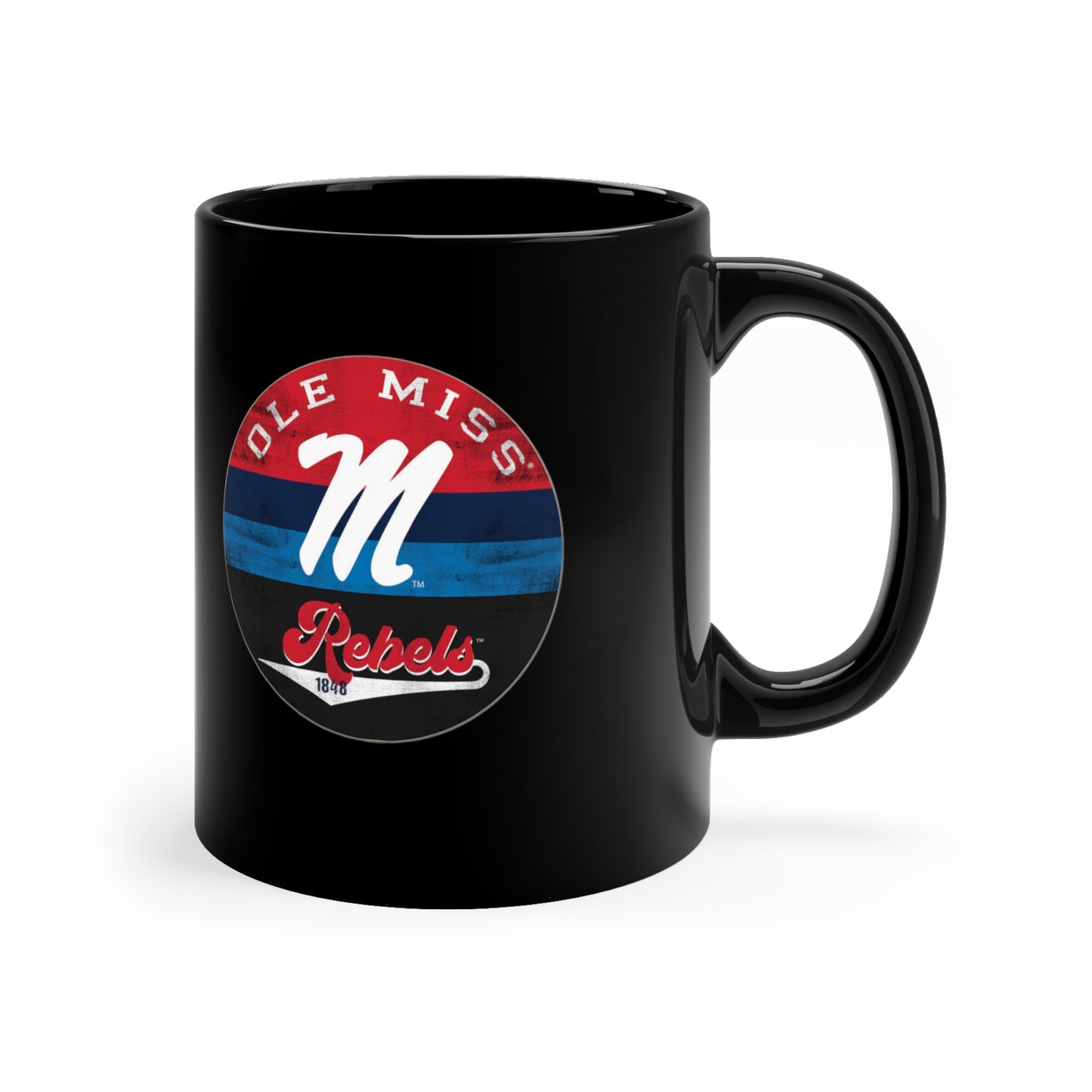 Ole Miss Rebels 11oz Black Mug