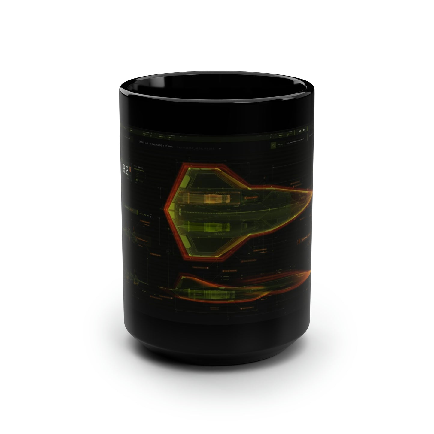 Darkstar Display Black Mug, 15oz