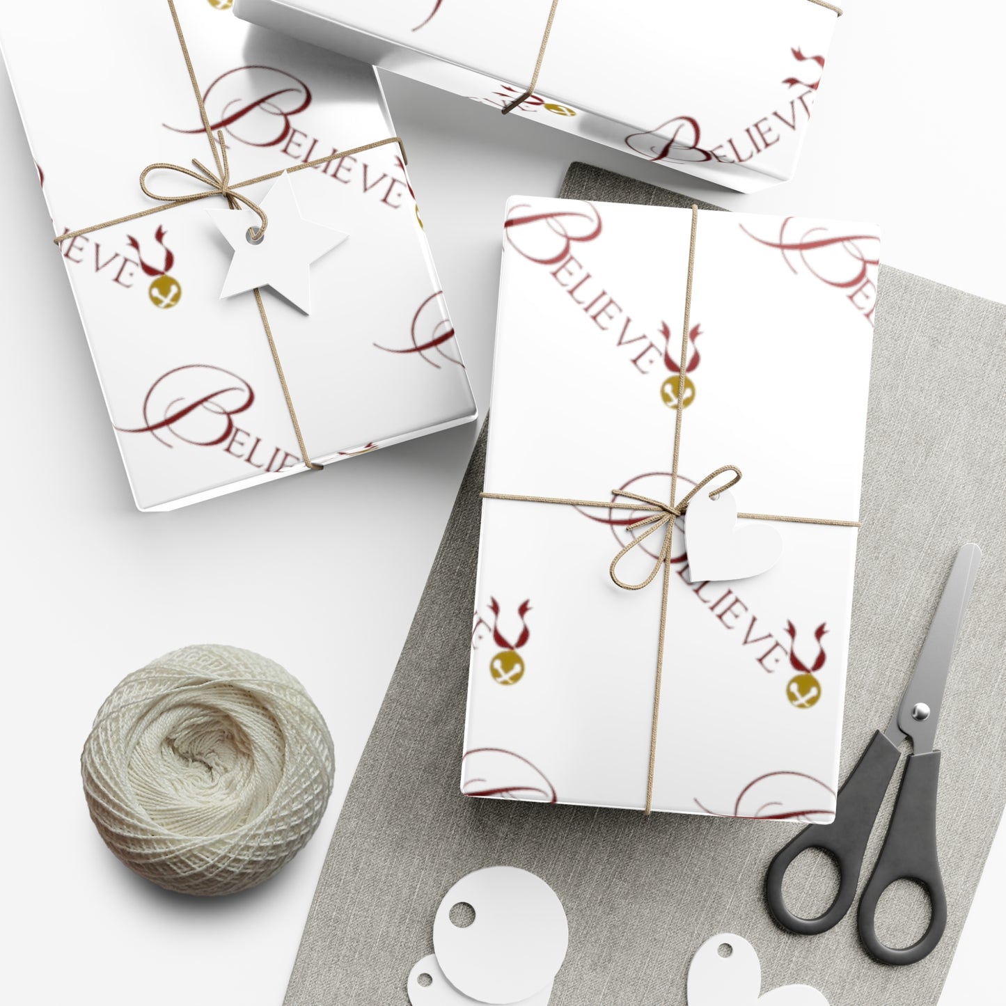 Believe Gift Wrap Papers (WHITE)