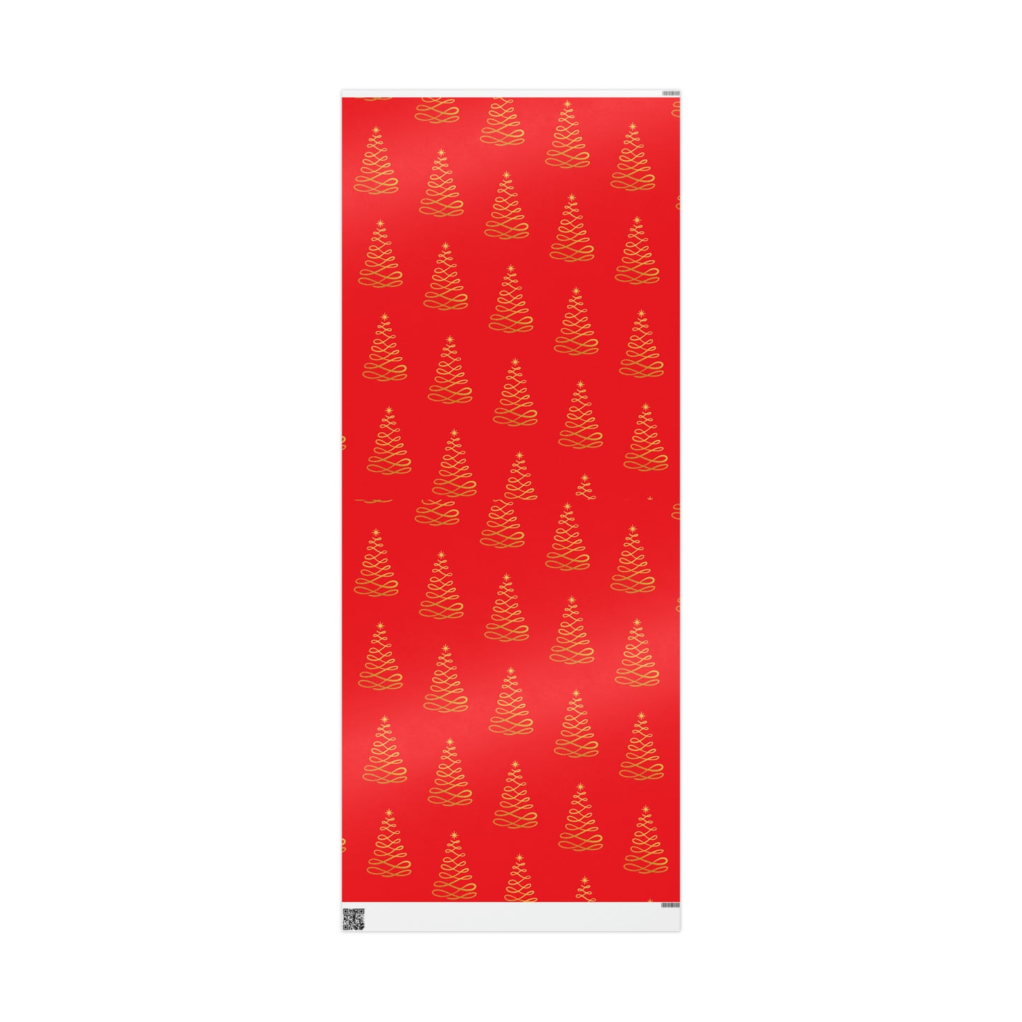 Gold Christmas Swirl Tree Wrapping Paper