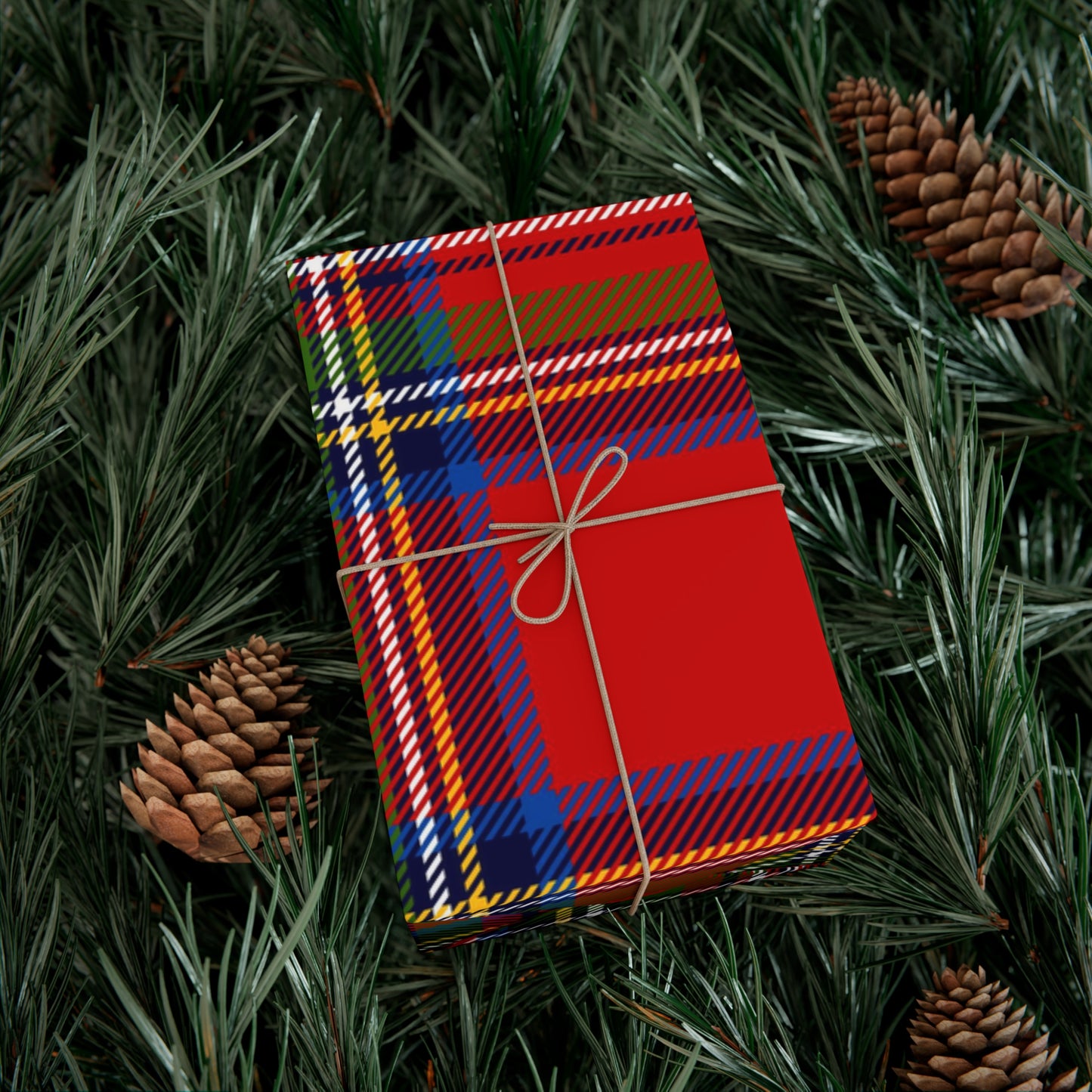 Red Plaid Gift Wrap Papers