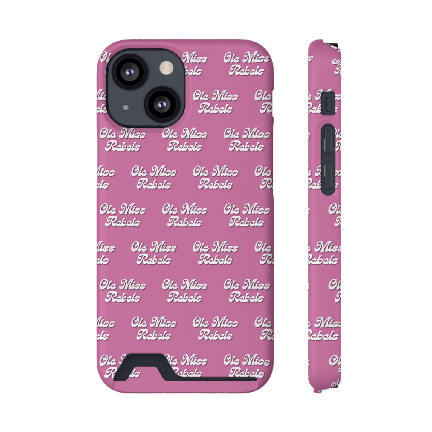 iPhone and Samsung Ole Miss Rebels (PINK) Phone Case With Card Holder