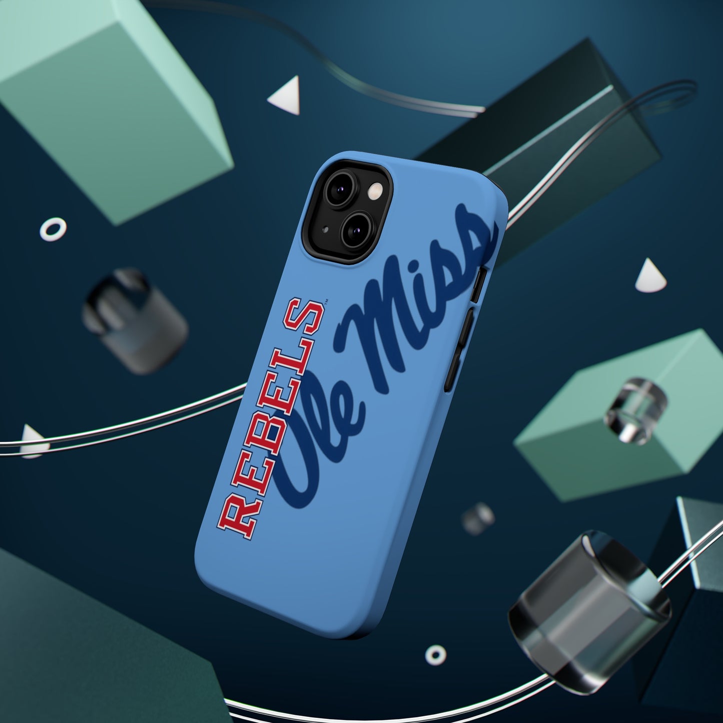 Ole Miss Rebels Iphone 14 MagSafe Tough Case (Blue)