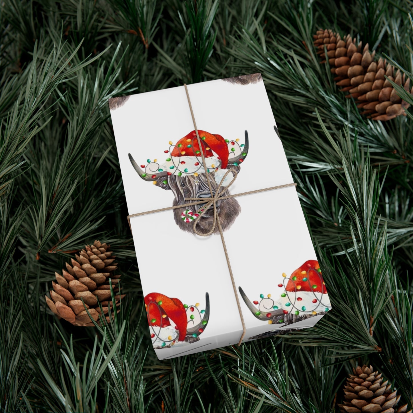 Highland Cow Christmas Gift Wrap Papers